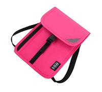 MHADBKH Cartera de viaje RFIDS para el cuello, soporte para pasaportes con correa cruzada ajustable, protección contra robos, bolsas ocultas para el cuello, soporte para pasaporte para viajes, rosa