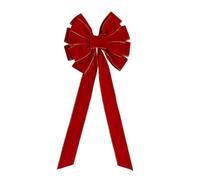 MHADBKH Cinta de terciopelo rojo con lazo de Navidad hecha a mano para envolver vacaciones y decoración del hogar