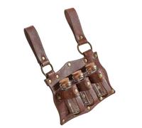 MHADBKH Cinturón de alquimistas medievales, disfraz de fantasía en relieve, cinturón de mago, accesorios de fiesta temática para asesinos y médicos, botellas de poción de vidrio, marrón claro, Talla