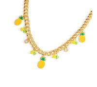 MHADBKH Collar con colgante de fruta de jardín vintage con circonita ajustable, joyería elegante para mujeres y amantes de la naturaleza, XL31605, Acero inoxidable, No es una piedra preciosa