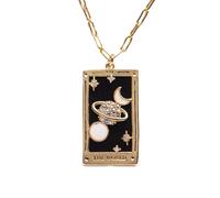 MHADBKH Collar con colgante de tarjeta de tarot vintage, rectangular, textura de latón para un toque de misterio y sabiduría, Cobre, No es una piedra preciosa