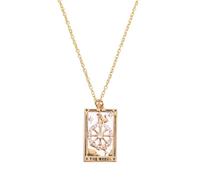 MHADBKH Collar con colgante rectangular con colgante de tarot místico diseñado para aquellos que buscan un símbolo de sabiduría y enigmas