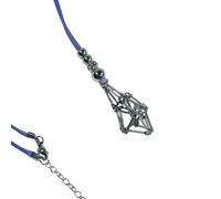 MHADBKH Collar de jaula de cristal ajustable para piedras naturales, colgante de malla, cadena de clavícula, joyería unisex para hombres y mujeres, White and gold, Metal, No es una piedra preciosa