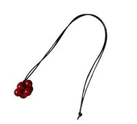 MHADBKH Collar largo minimalista de cordón negro inspirado en Corea para mujer, accesorio de capas de moda, atuendo casual diario, Resina, No es una piedra preciosa