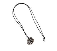 MHADBKH Collar largo minimalista de cordón negro inspirado en Corea para mujer, accesorio de capas de moda, atuendo casual diario, Resina, No es una piedra preciosa