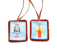 MHADBKH Collar religioso de Escapulario Rojo Católico con Nuestra Señora del Monte Carmelo para devocional espiritual Primera Comunión Rojo Escapulario