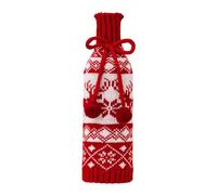 MHADBKH Decoración de Navidad, cubierta de botella de vino, bolsa de vino de punto, adornos de fiesta de Navidad, decoración de cocina, decoración festiva, decoración de vacaciones, decoración de mesa