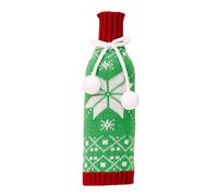 MHADBKH Decoración de Navidad, cubierta de botella de vino, bolsa de vino de punto, adornos de fiesta de Navidad, decoración de cocina, decoración festiva, decoración de vacaciones, decoración de mesa