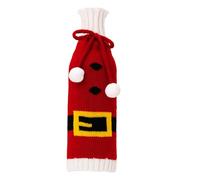 MHADBKH Decoración de Navidad, cubierta de botella de vino, bolsa de vino de punto, adornos de fiesta de Navidad, decoración de cocina, decoración festiva, decoración de vacaciones, decoración de mesa