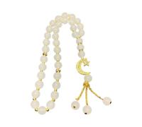 MHADBKH Delicadas pulseras de rosario de cuentas de cristal, colgantes vibrantes para mujeres y hombres, cadena religiosa de mano para orar meditaciones, Liuli, No es una piedra preciosa