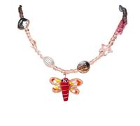 MHADBKH Delicado collar con colgante de libélulas/mariposa de plata, cadena de clavícula ajustable, joyería elegante para mujeres y niñas, Colorful butterflies, Metal, No es una piedra preciosa