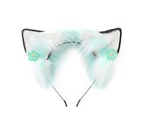 MHADBKH Diadema unisex para estudiantes étnicos para tomar fotos con decoración de flores, orejas, dibujos animados, cosplay, criada