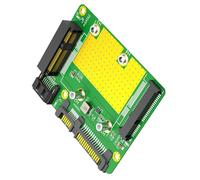 MHADBKH Dos discos duros Msata a dos adaptadores SATA3.0 con soporte de marco de aluminio convierten discos duros Msata SATA3.0 a DualSSD