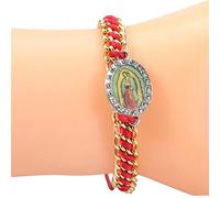 MHADBKH El colgante virgen tejido a mano aleja la buena suerte de la mala suerte, regalos para amigos y amantes, pulseras trenzadas para mujeres y hombres, pulseras religiosas para católicos, talla