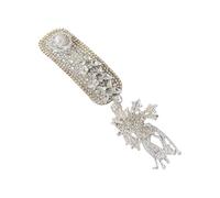 MHADBKH Elegante adorno de pelo con borlas plateadas hechas a mano con diseños florales, accesorio para novia que busca estilos únicos