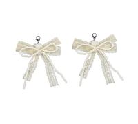 MHADBKH Elegante clip desmontable para zapatos, ABS con perlas y lazo, decoración para calzado de mujer, El lazo está hecho de limpieza y la perla está hecha de ABS, No es una piedra preciosa