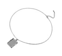 MHADBKH Elegante collar de cuello cuadrado de latón resistente, accesorio de joyería portátil para mujeres de moda con trajes elegantes, Cobre, No es una piedra preciosa
