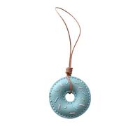 MHADBKH Elegante llavero de piel sintética con diseño de donas, accesorio para bolsa de dibujos animados, colgante decorativo para uso diario, Hanging rope, cuero y metal, Sin piedras preciosas
