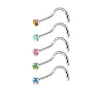 MHADBKH Elegante piercing de nariz con textura de aleación y múltiples formas, adecuado para uso diario y festival, piercing corporal de moda, talla única, como se describe, como se describe