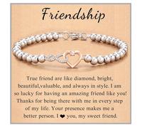 MHADBKH Elegante pulsera de corazón infinitos con elegantes cristales para mujer que simboliza la amistad y los estilos, uso diario casual, Daughter in law, aleación, No es una piedra preciosa