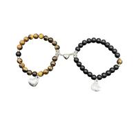 MHADBKH Juego de 2 pulseras elegantes a juego para mostrar tu amor e intimidad, adecuadas para varias ocasiones, Piedra, No es una piedra preciosa