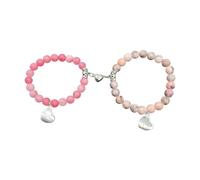 MHADBKH Juego de 2 pulseras elegantes a juego para mostrar tu amor e intimidad, adecuadas para varias ocasiones, Piedra, No es una piedra preciosa