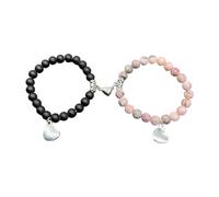 MHADBKH Juego de 2 pulseras elegantes a juego para mostrar tu amor e intimidad, adecuadas para varias ocasiones, Piedra, No es una piedra preciosa