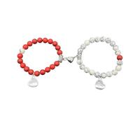 MHADBKH Juego de 2 pulseras elegantes a juego para mostrar tu amor e intimidad, adecuadas para varias ocasiones, Piedra, No es una piedra preciosa