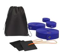 MHADBKH Juego de líneas de pelotas de voleibol de arena regulables, marcadores de límites de nailon de durabilidad, uso al aire libre, incluye anclajes, bolsa de almacenamiento, marcadores de pelotas