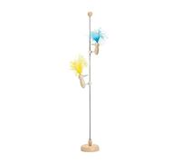 MHADBKH Juguete colorido de madera para gatos, divertido y educativo, juguete de primavera para gatitos de interior