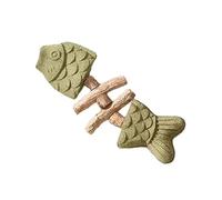 MHADBKH Juguete para gatos con forma de hueso de pescado Silvervine para masticadores agresivos y dientes de gatito