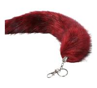 MHADBKH Llavero colgante con borlas de cola de zorro, adorno de moda, llavero de moda, colgante para llaves de coche, bolso de mano, decoración, como se describe