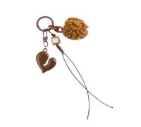 MHADBKH Llavero de felpa con colgante de corazón elegante para añadir encanto a bolsas y llaves, Materiales mixtos, No es una piedra preciosa