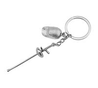 MHADBKH Llavero de metal con colgante de aleación de zinc para entusiastas del deporte y coleccionistas, llavero portátil y elegante, Sabre, Zinc, No es una piedra preciosa