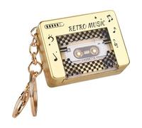 MHADBKH Llavero de radio retro con diseños en miniatura que evocan recuerdos de la infancia para los amantes de los estilos vintage y los creadores de tendencias de moda, Acrílico, No es una piedra