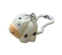 MHADBKH Llavero único de animales para mochila, bolso, decoración de monedero, textura aterciopelada, joyería adecuada para regalos de amantes de los animales, dairy cow, flocado, No es una piedra