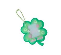 MHADBKH Lucky Clovers - Portatarjetas de acrílico con colgante de estilo coreano para fotos de ídolos de 1 pulgada, Four leaf clo, Acrílico, No es una piedra preciosa