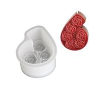 MHADBKH Moldes de silicona para decoración de tartas, número 0 - 8, con números de rosas aromáticas, número de rosa, yesos de resina epoxi