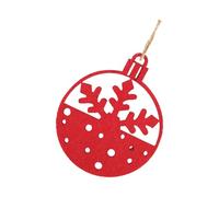 MHADBKH Paquete de 10 adornos de Navidad de fieltro de jengibre, copo de nieve, decoración no tejida para colgar en el árbol, hogar, fiesta, fácil de usar