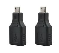 MHADBKH Paquete de 2 conectores USB 2.0 pequeños USB macho a USB A hembra, convertidores acopladores para dispositivos Android y tabletas
