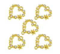 MHADBKH Paquete de 5 collares de estrella hechos a mano con colgante de aleación con textura geométrica para el uso diario, accesorio hecho a mano, Love He, aleación, No es una piedra preciosa