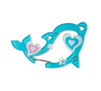 MHADBKH Práctico llavero con mosquetón para mochilas, bolsos, uso diario, colgante acrílico para estudiantes, esencial organizado, colorido, mosquetón colgante para acampar, delfín