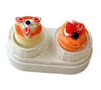 MHADBKH Preciosa caja de recipiente para lentes de tapa con pinzas de succión para un manejo eficiente de lentes, almacenamiento de accesorios, contenedor de lentes, White