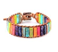 MHADBKH Pulsera creativa hecha a mano de colores brillantes con cadena de tamaño ajustable para uso casual o de boda, trenza, No es una piedra preciosa