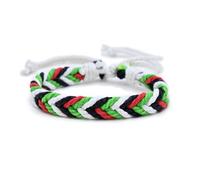 MHADBKH Pulsera de algodón de inspiración árabe, ajustable, hecha a mano, multicolor, adorno para trajes de moda, hilo de algodón, No es una piedra preciosa