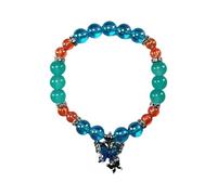 MHADBKH Pulsera de cuentas con colgante de mariposa y cristal con personalidad, pulsera de amistad para niños, joyería para ella, talla única, como se describe