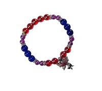 MHADBKH Pulsera de cuentas con colgante de mariposa y cristal con personalidad, pulsera de amistad para niños, joyería para ella, talla única, como se describe