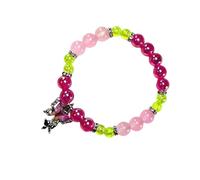 MHADBKH Pulsera de cuentas con colgante de mariposa y cristal con personalidad, pulsera de amistad para niños, joyería para ella, talla única, como se describe