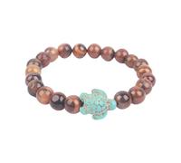 MHADBKH Pulsera elástica con diseño de tortugas ballenas, tamaño de acuario Georgias, se adapta a la mayoría de hombres y mujeres, uso casual, Weathered agate, Piedra, No es una piedra preciosa