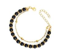 MHADBKH Pulsera multiusos colorida con cuentas de piedra natural, longitud ajustable para un ajuste cómodo y uso diario, Materiales mixtos, No es una piedra preciosa